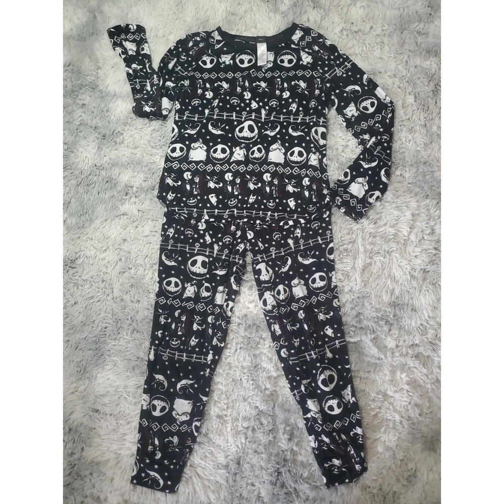 The Nightmare Before Christmas Women's Plush Pajamas Set Size M 8-10 EUC